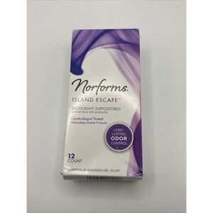 Norforms pH-Balanced Hypoallergenic Deodorant Suppositories Island Escape 12 Ea